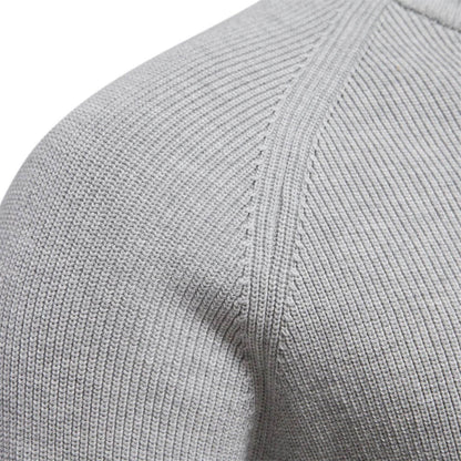 Herren Strickpullover Halbzip Merino Frühling Beige