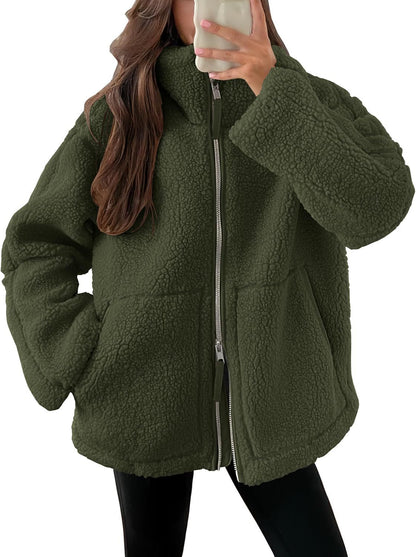 Damen Jacke Reißverschluss Gerade Ausführung