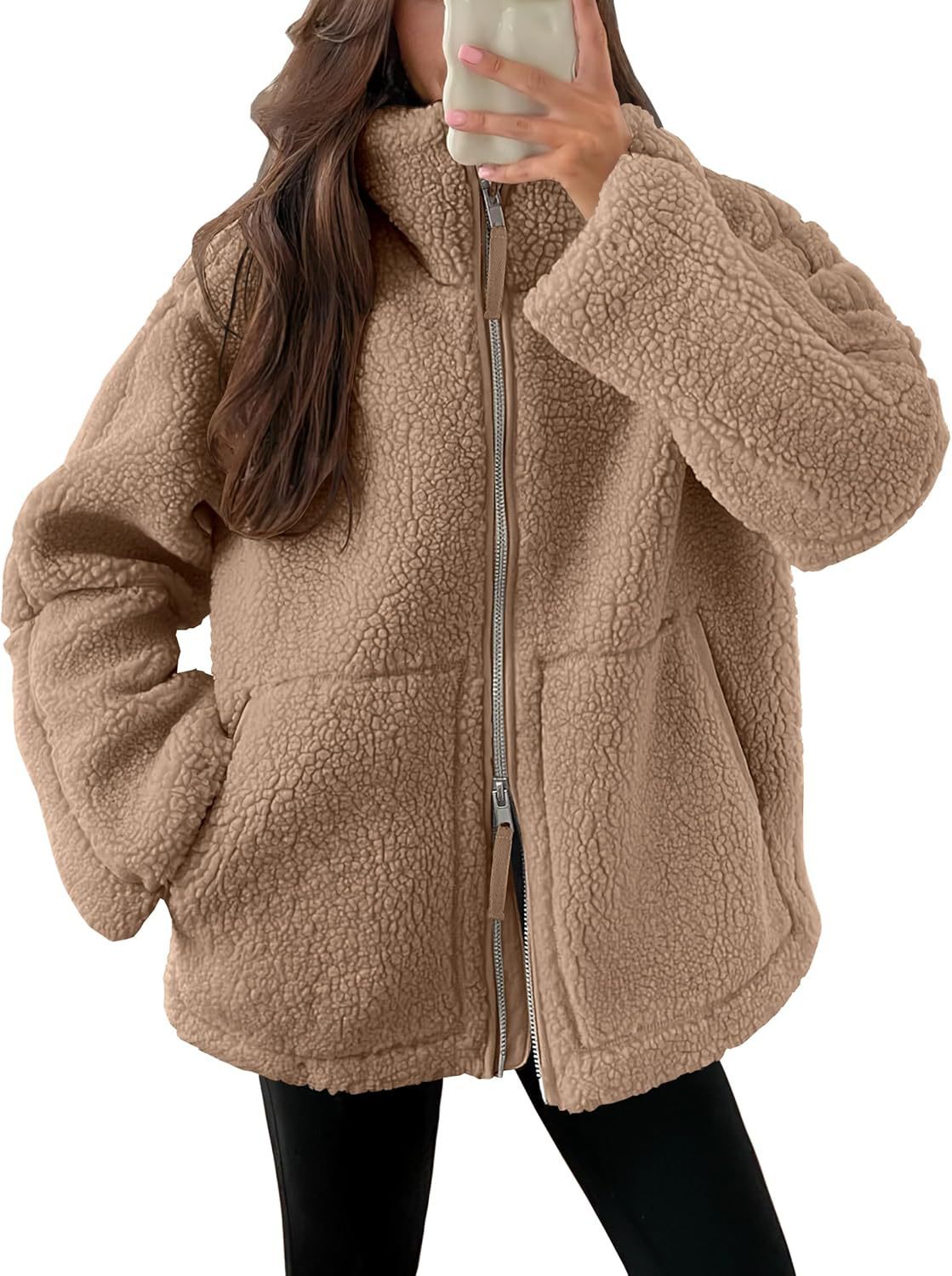 Damen Jacke Reißverschluss Gerade Ausführung