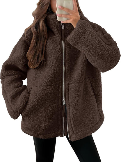 Damen Jacke Reißverschluss Gerade Ausführung