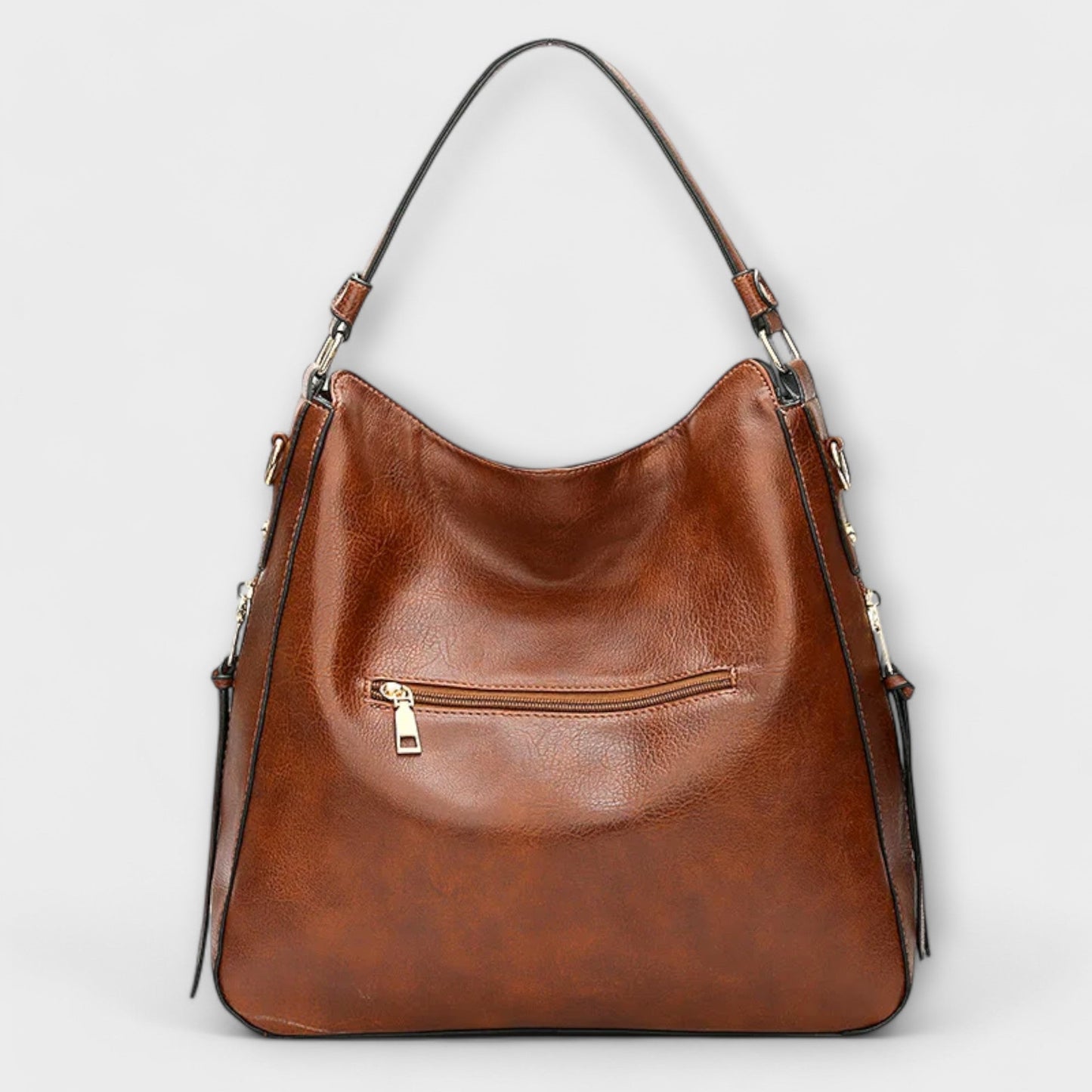 Elke Damen Schultertasche Klassisches Leder
