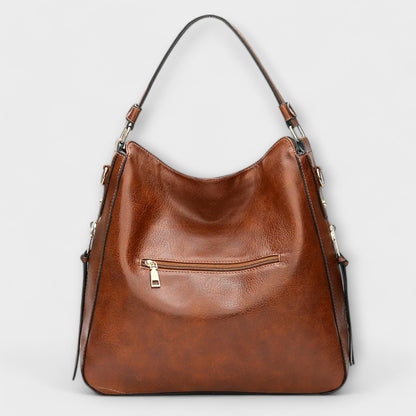 Elke Damen Schultertasche Klassisches Leder