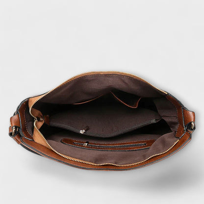 Elke Damen Schultertasche Klassisches Leder