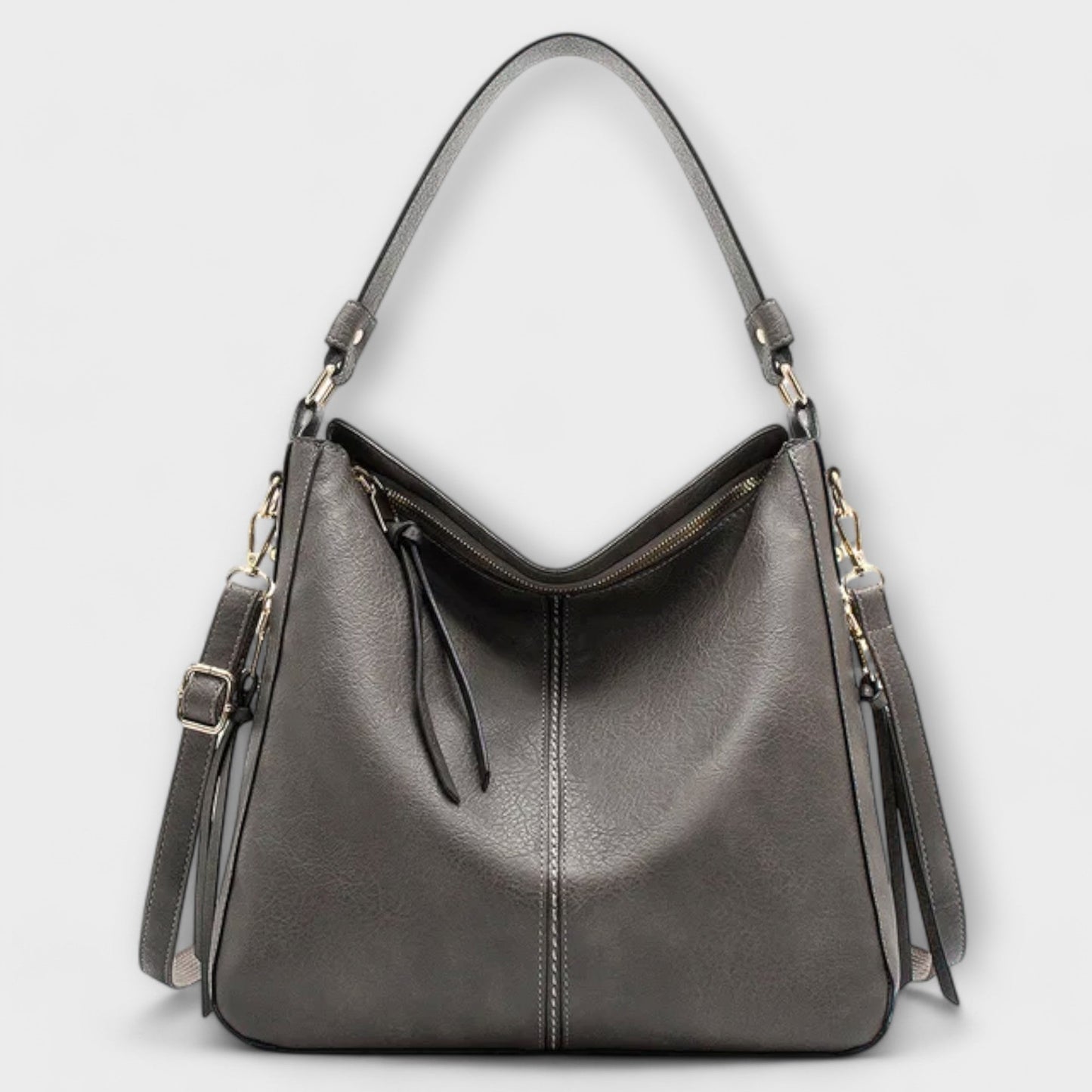 Elke Damen Schultertasche Klassisches Leder