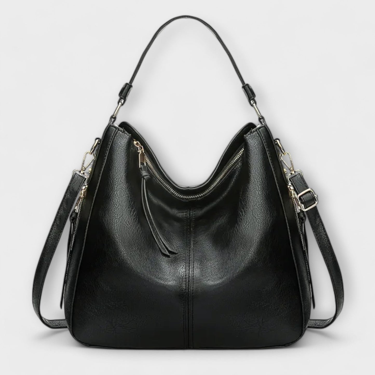 Elke Damen Schultertasche Klassisches Leder