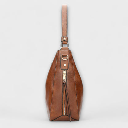 Elke Damen Schultertasche Klassisches Leder