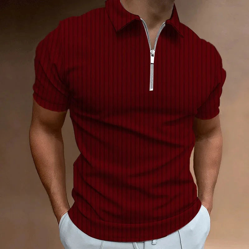 Herren Polo Reißverschluss Sommer Frühling - Norvielle