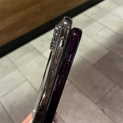 Weiches Magnetisches Handyhülle aus Plating für iPhone Transparent - Norvielle