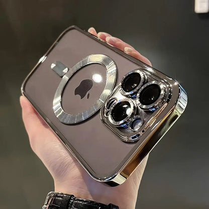 Weiches Magnetisches Handyhülle aus Plating für iPhone Transparent
