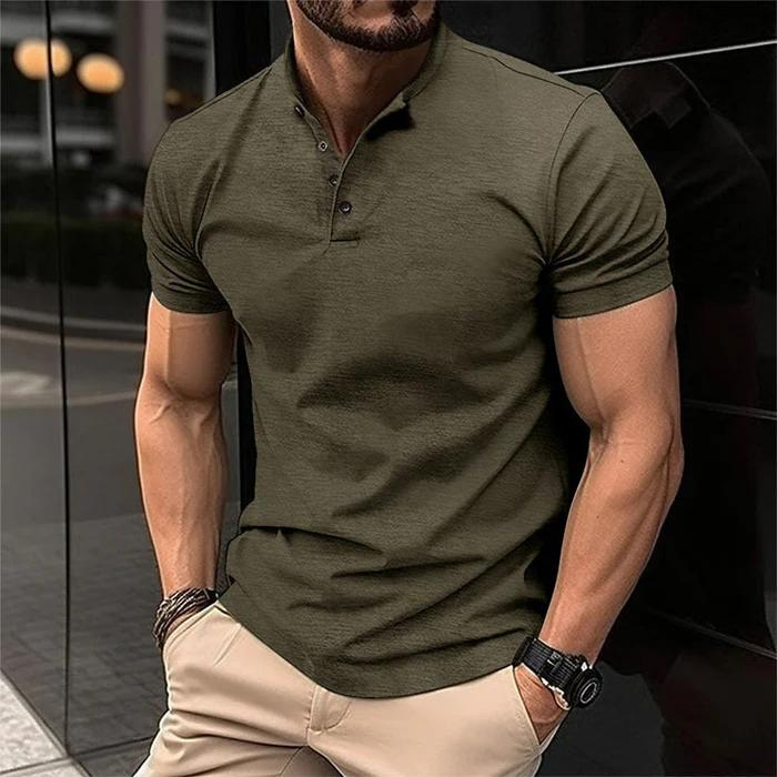 Herren Polohemd Musclefit Knöpfe - Norvielle
