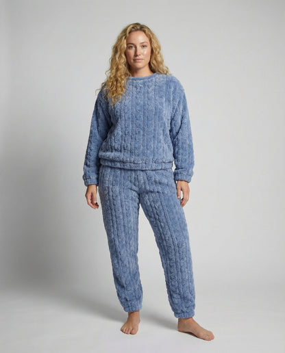 Damen Fleece Pyjama Set Kuschelig - Norvielle