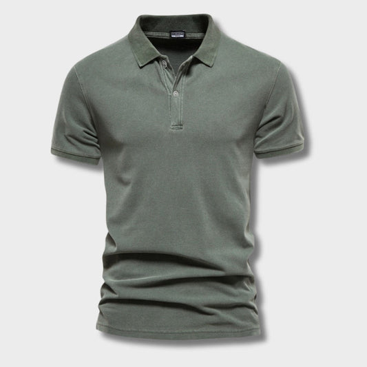 Herren Polo-Shirt Kurzarm Sommer Weiss - Eveloria