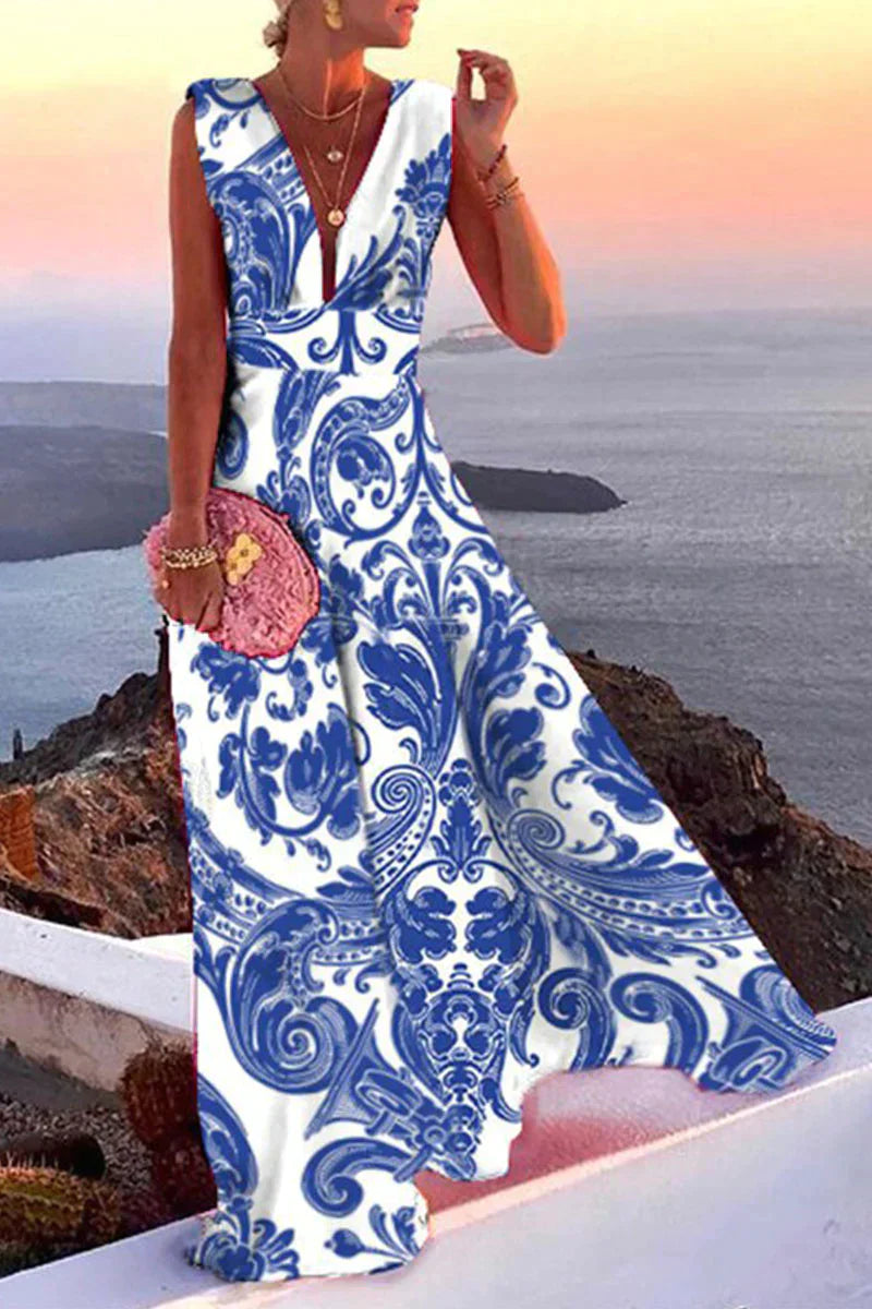 Damen Sommerkleid Flexibel Bedruckt