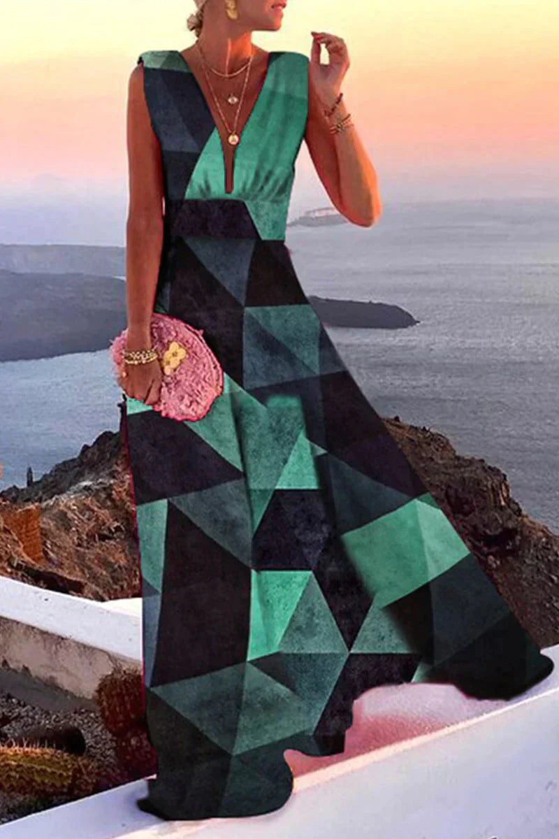 Damen Sommerkleid Flexibel Bedruckt