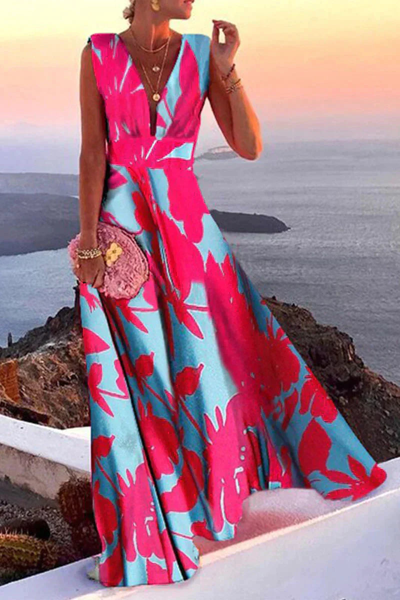 Damen Sommerkleid Flexibel Bedruckt