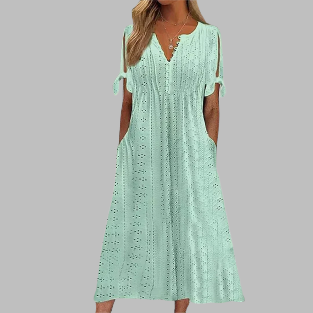 Damen Midi-Sommerkleid Boho-Stil Elegantes Kleid