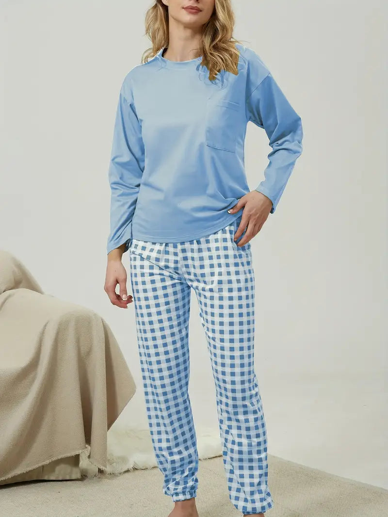 Weiche Damen Pyjamaset Baumwolle Pastell Rosa