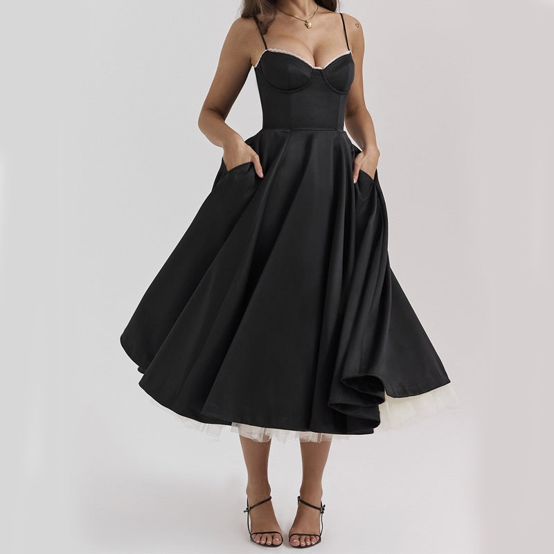 Elegantes Damenkleid Ohne Ärmel für Party - Norvielle
