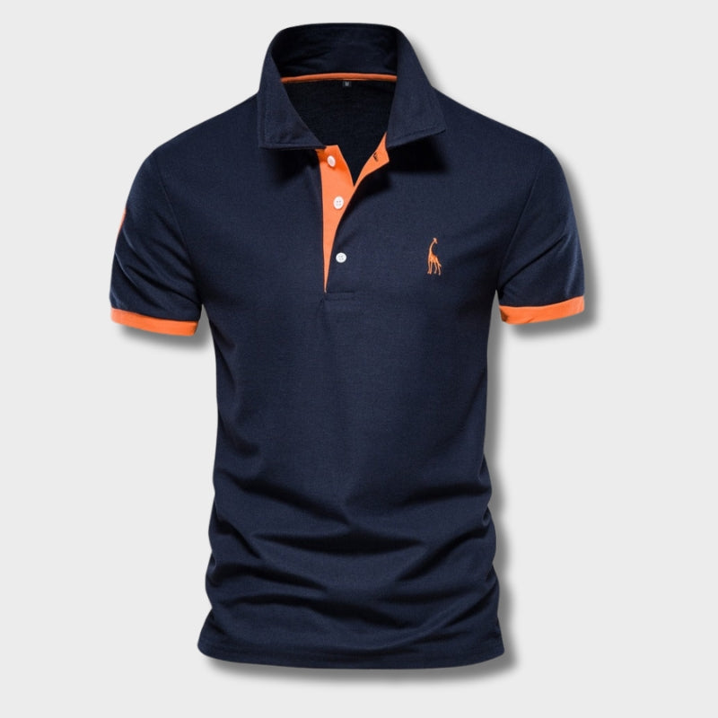 Herren Polo Hemd Zweifarbig Sportlich