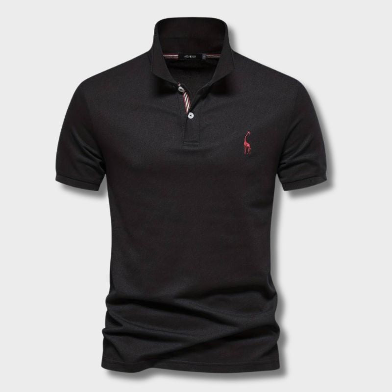 Herren Slim Fit Poloshirt Klassisch Sportkragen Weiß
