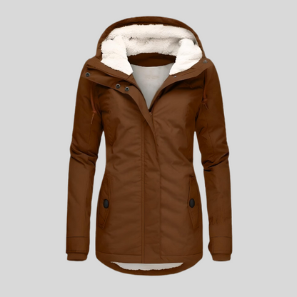 Damen Winterjacke Wasserdicht Warm Kapuze