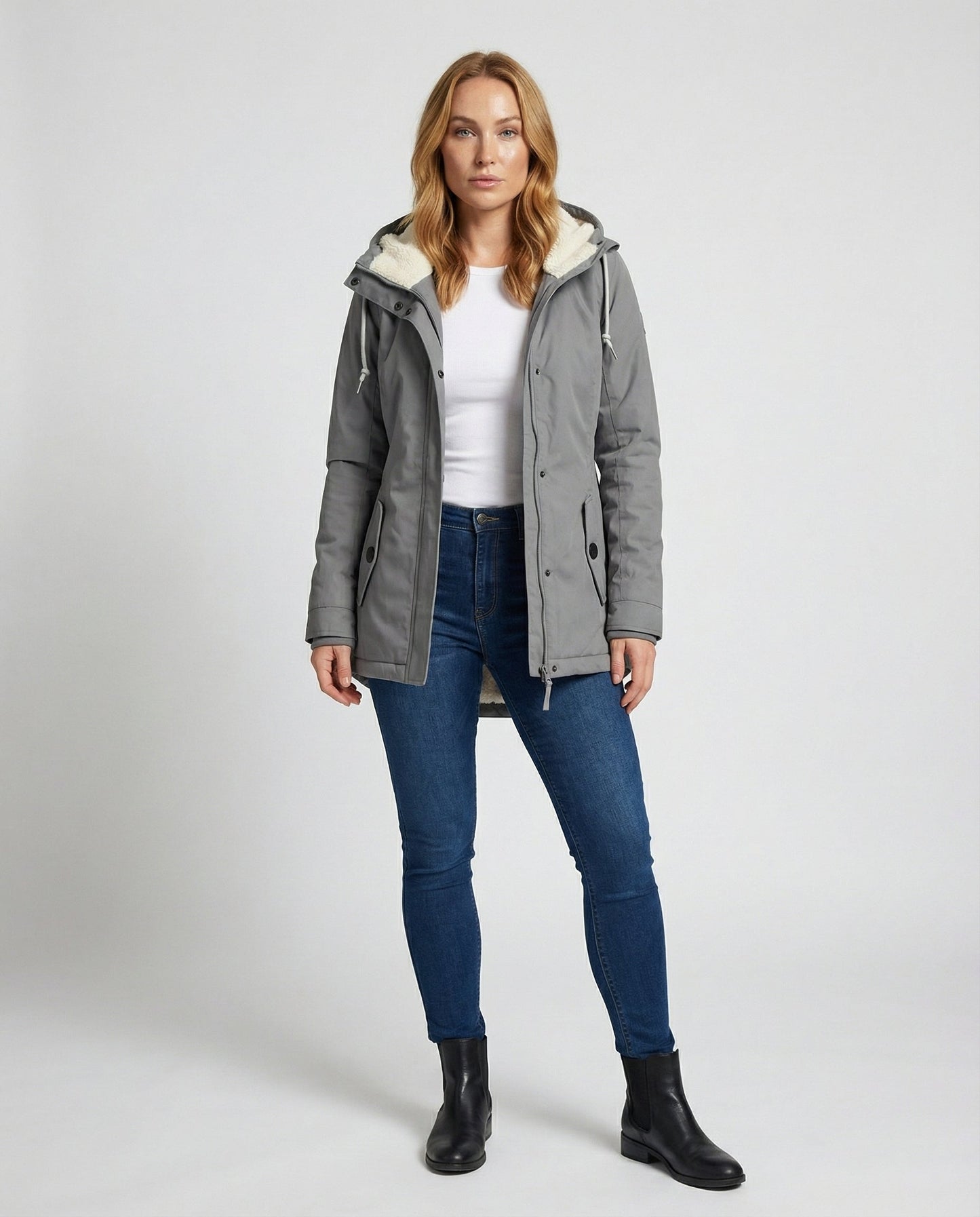 Damen Winterjacke Kapuze Warm Norvielle