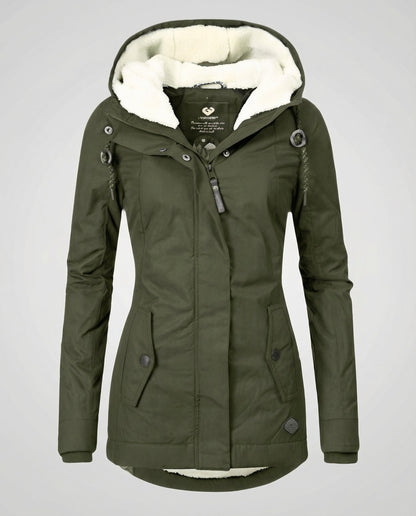 Damen Winterjacke Kapuze Warm Norvielle