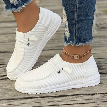 Norvielle Damen Loafer Segeltuch Bequem