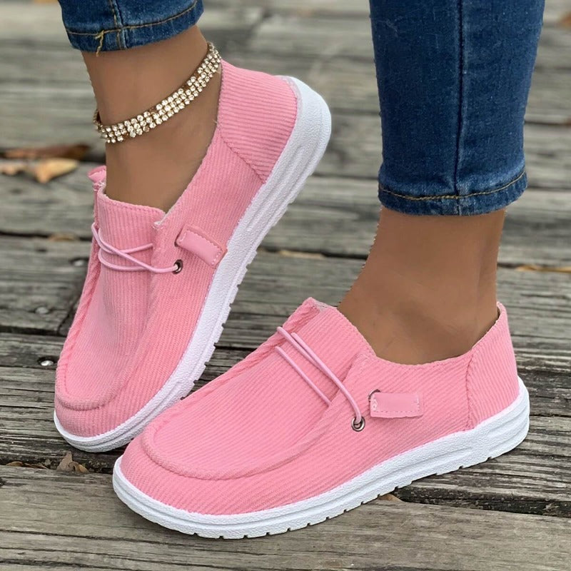 Norvielle Damen Loafer Segeltuch Bequem