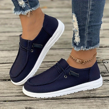 Norvielle Damen Loafer Segeltuch Bequem