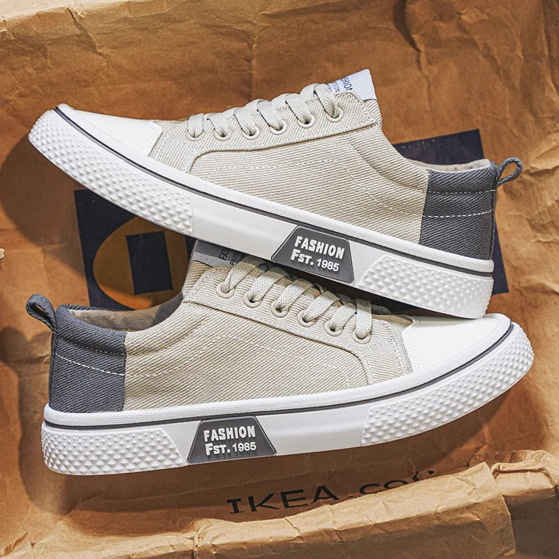 Herren Canvas Sneaker Low- Schnürung