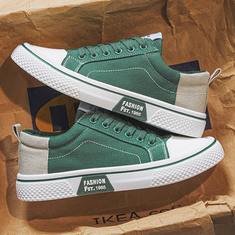 Herren Canvas Sneaker Low- Schnürung