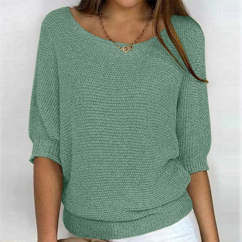 Chloe Damen Pullover Kaschmir Langarm Beige - Norvielle