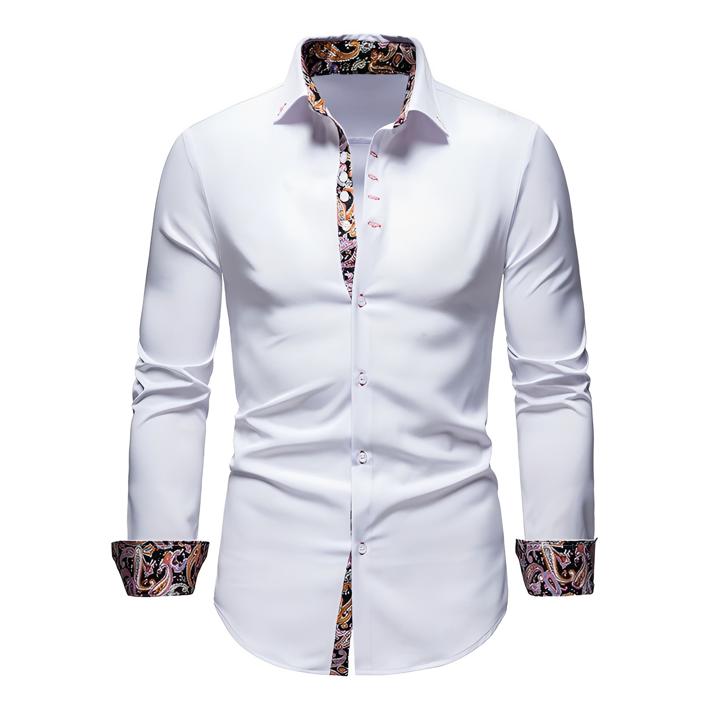 Herren Poloshirt Lässig Baumwolle Weiß