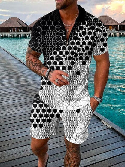 Herren Freizeit-Set Zweiteilig mit Aufdruck