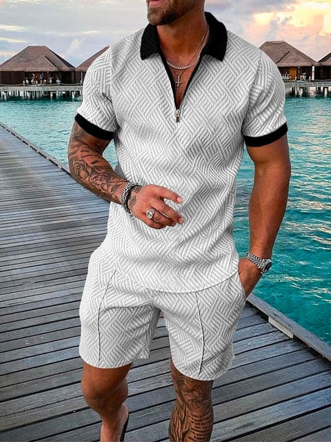 Herren Freizeit-Set Zweiteilig mit Aufdruck