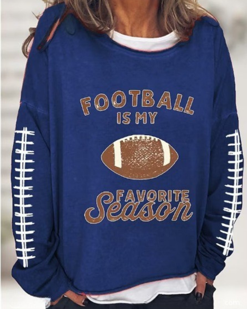 Damen Sweatshirt Baumwoll-Mischung Lockere Passform
