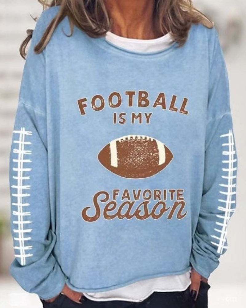 Damen Sweatshirt Baumwoll-Mischung Lockere Passform