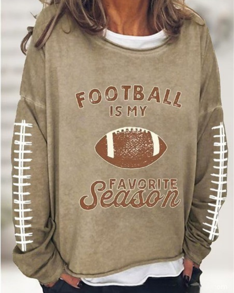 Damen Sweatshirt Baumwoll-Mischung Lockere Passform