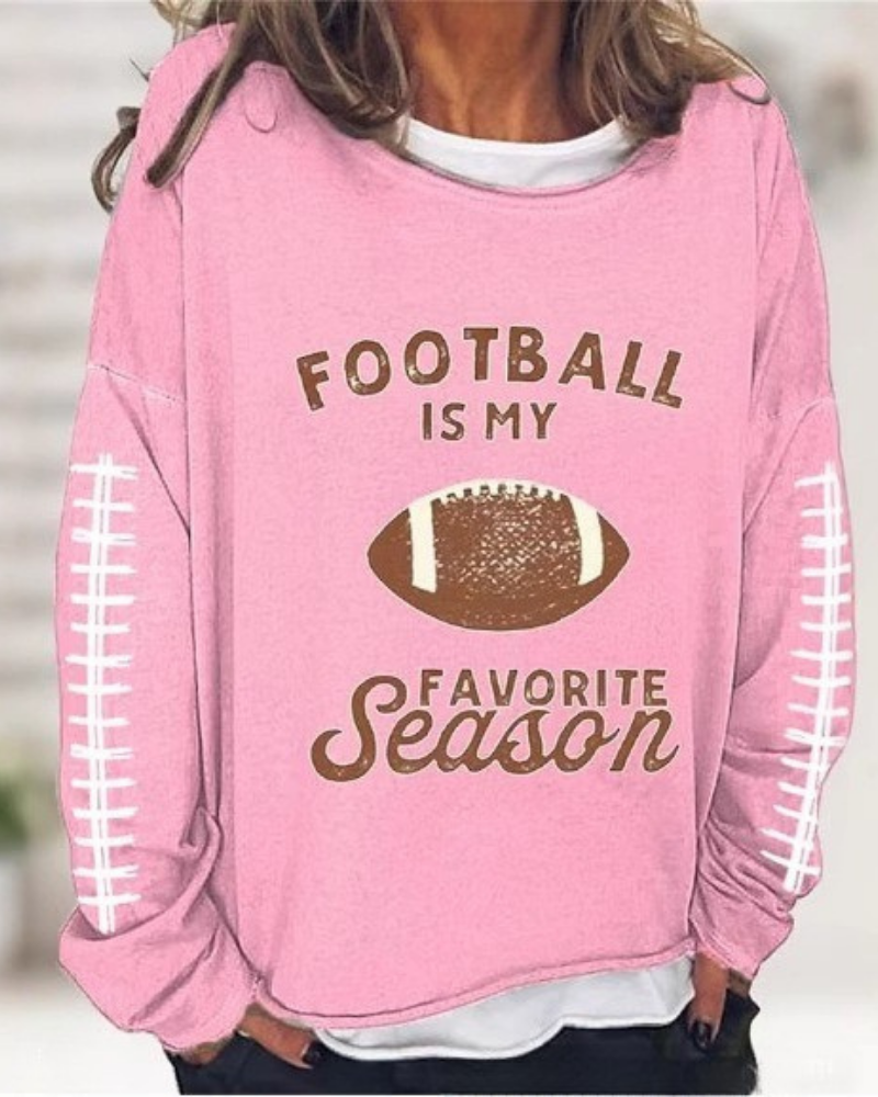 Damen Sweatshirt Baumwoll-Mischung Lockere Passform