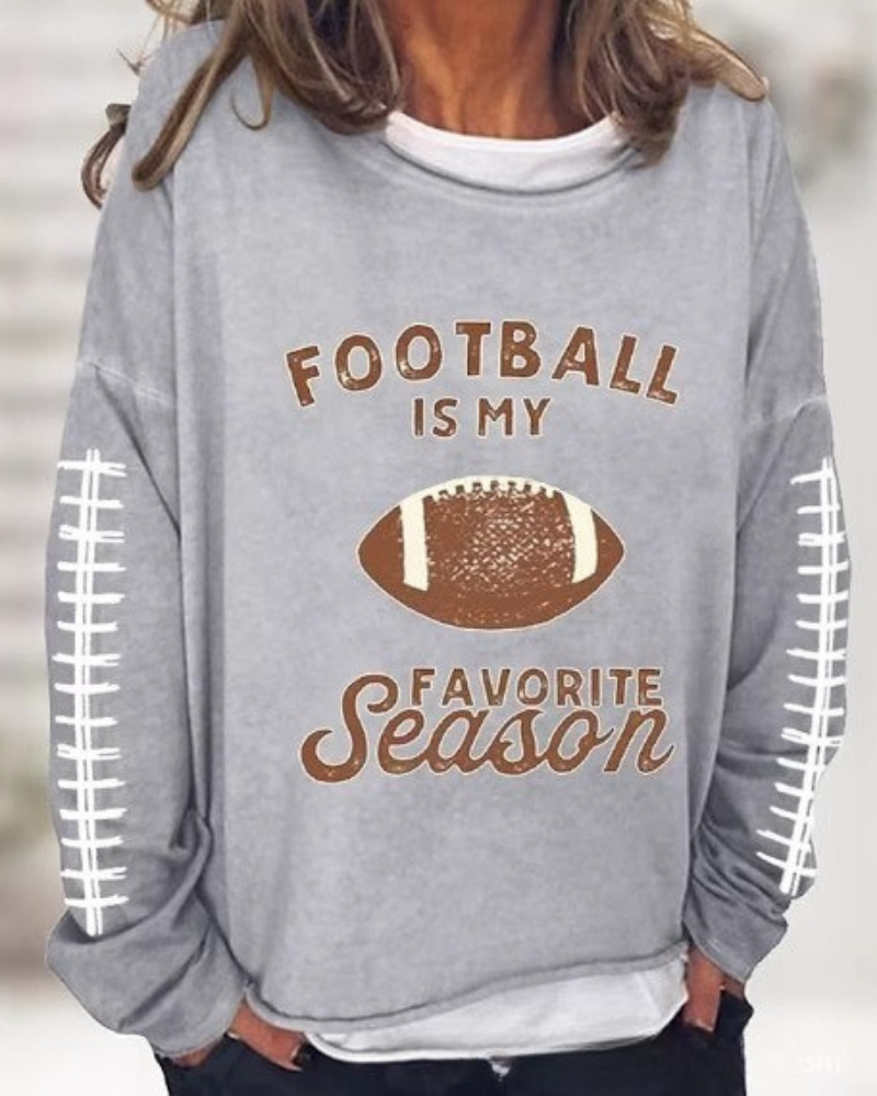 Damen Sweatshirt Baumwoll-Mischung Lockere Passform