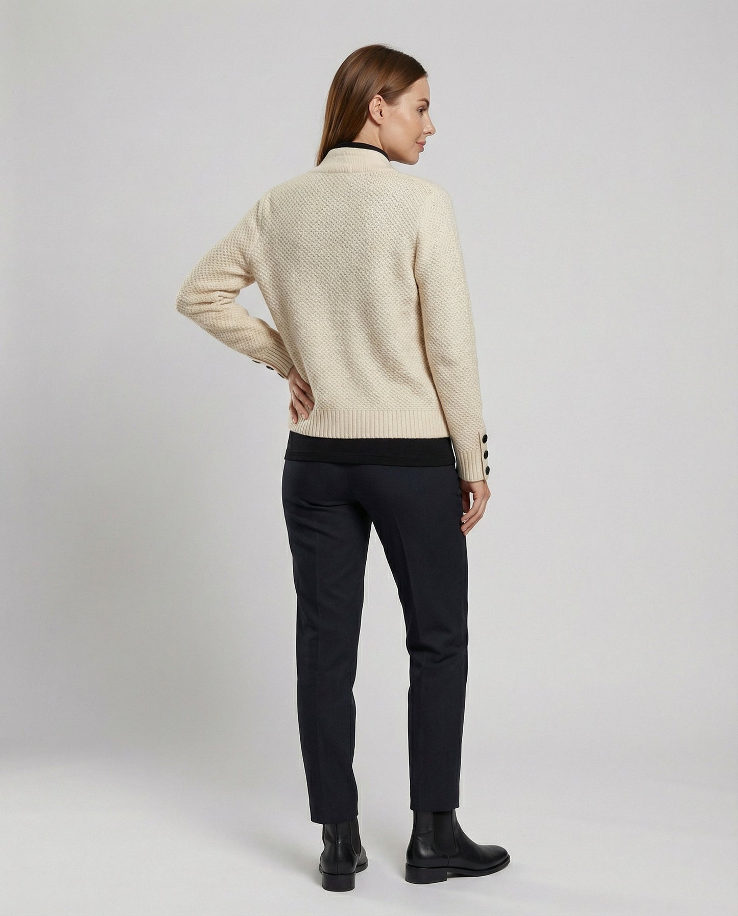 Damen Kaschmir Strickjacke