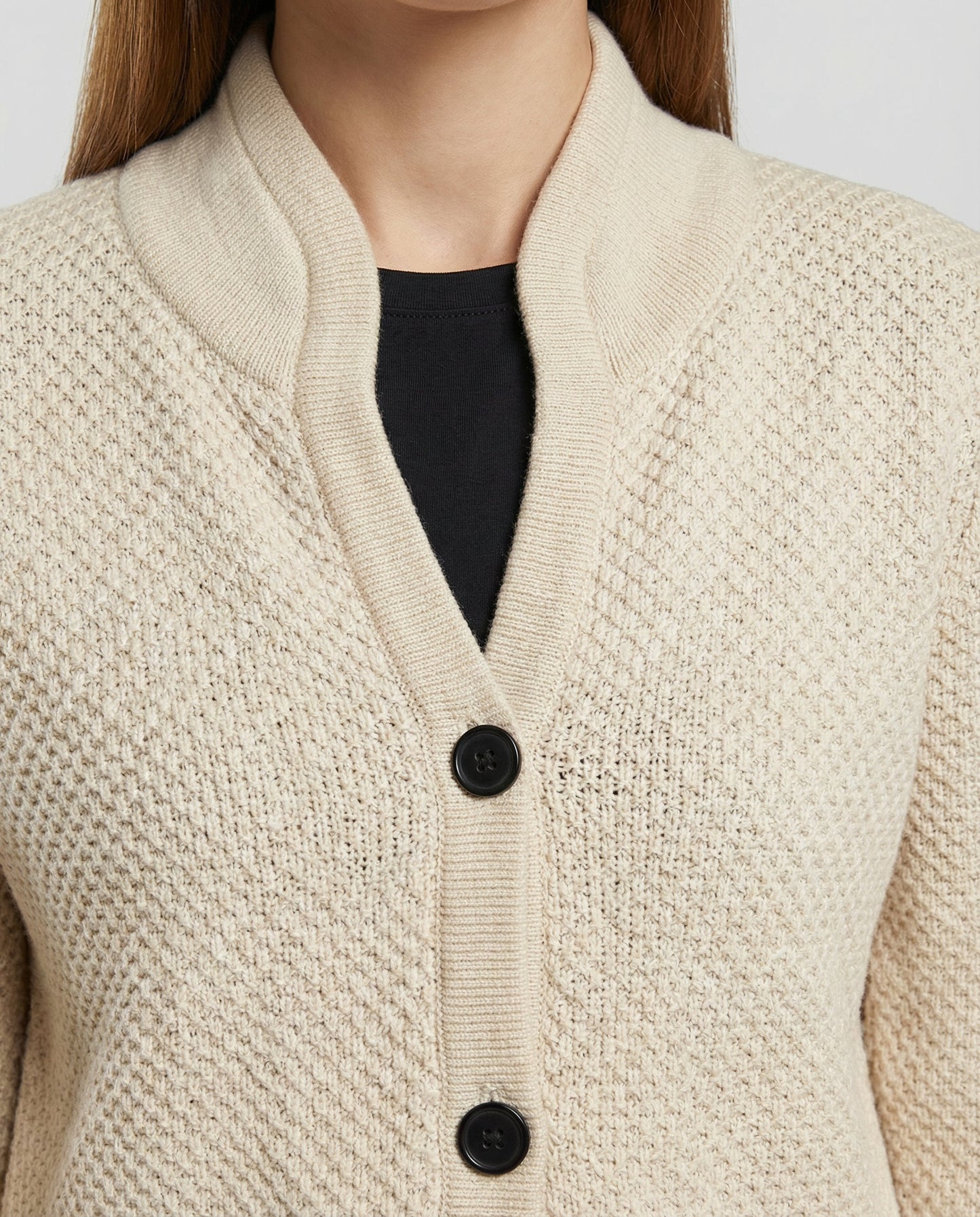 Damen Kaschmir Strickjacke