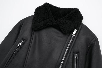 Damen Winterjacke Wattiert Kunstfellkragen