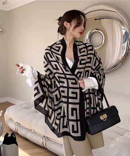 Damen Schal Leichtgewicht Maze Print - Norvielle