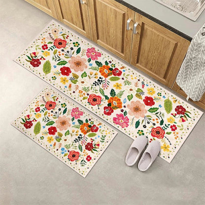 Wiesen Blumen Küchenmatten-Set Boho-Design