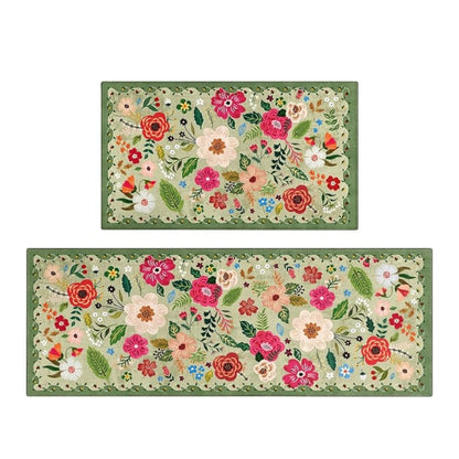 Wiesen Blumen Küchenmatten-Set Boho-Design