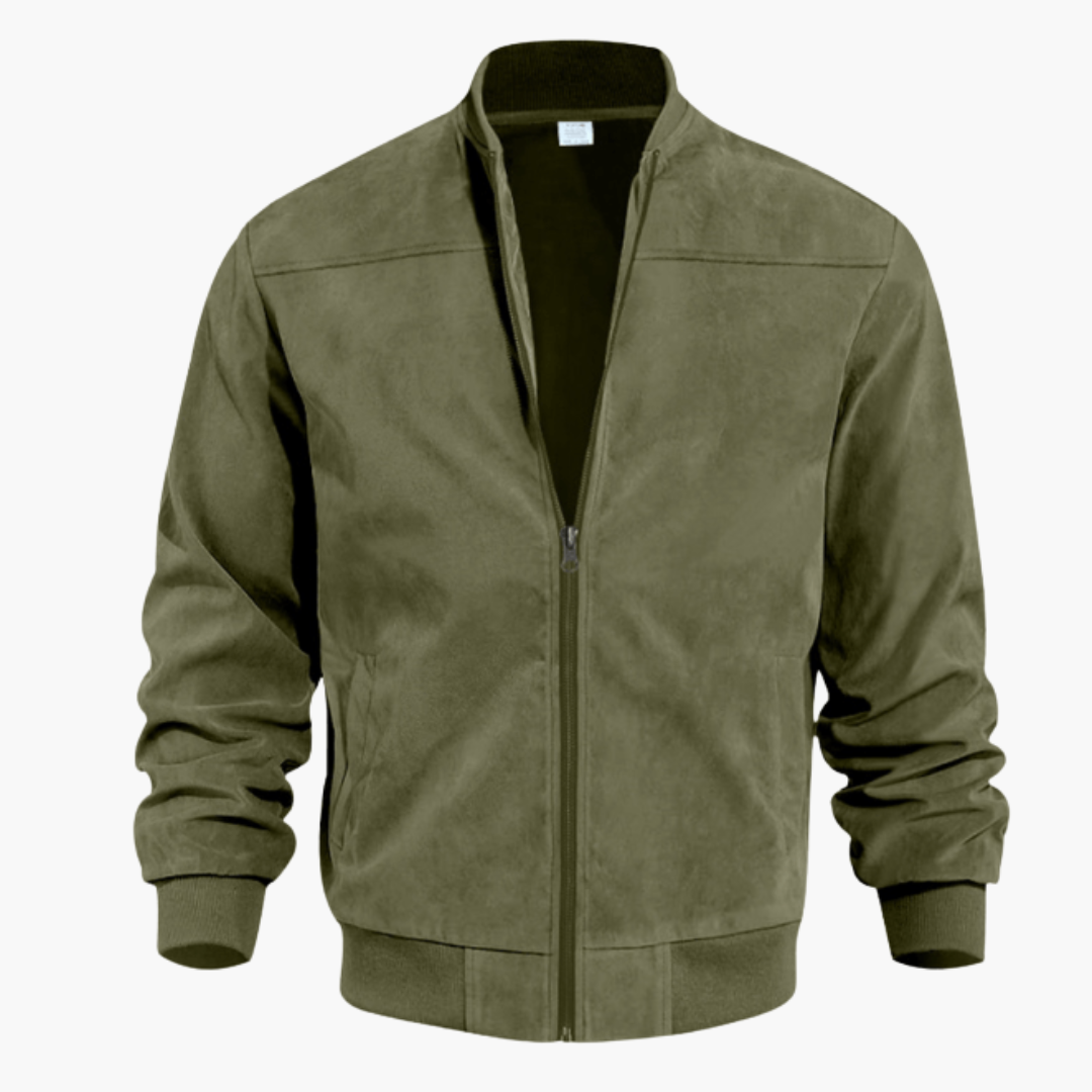 Herren Wildleder Bomberjacke Lässig