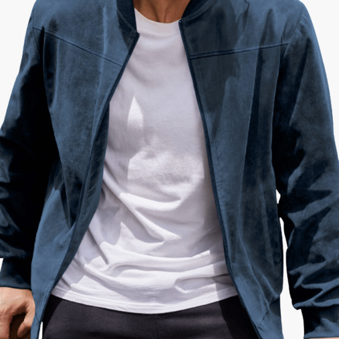 Herren Wildleder Bomberjacke Lässig