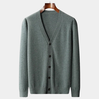 Herren Cardigan Strick Leichtgewichtig Klassisch